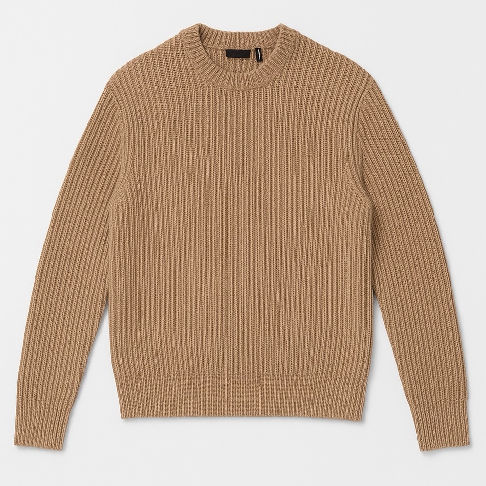Theory Men's Tan Crewneck Sweater